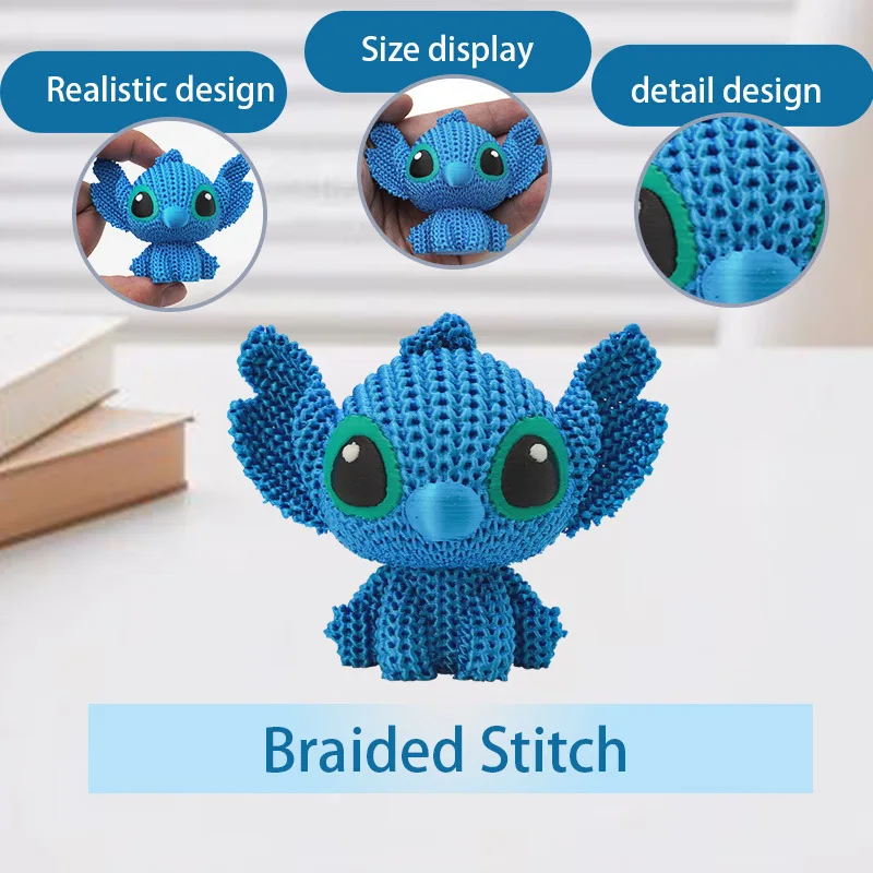 

Miniso Disney's new woven Stitch Ruddie Doll Children's Room Decoration Small Ornaments Crafts