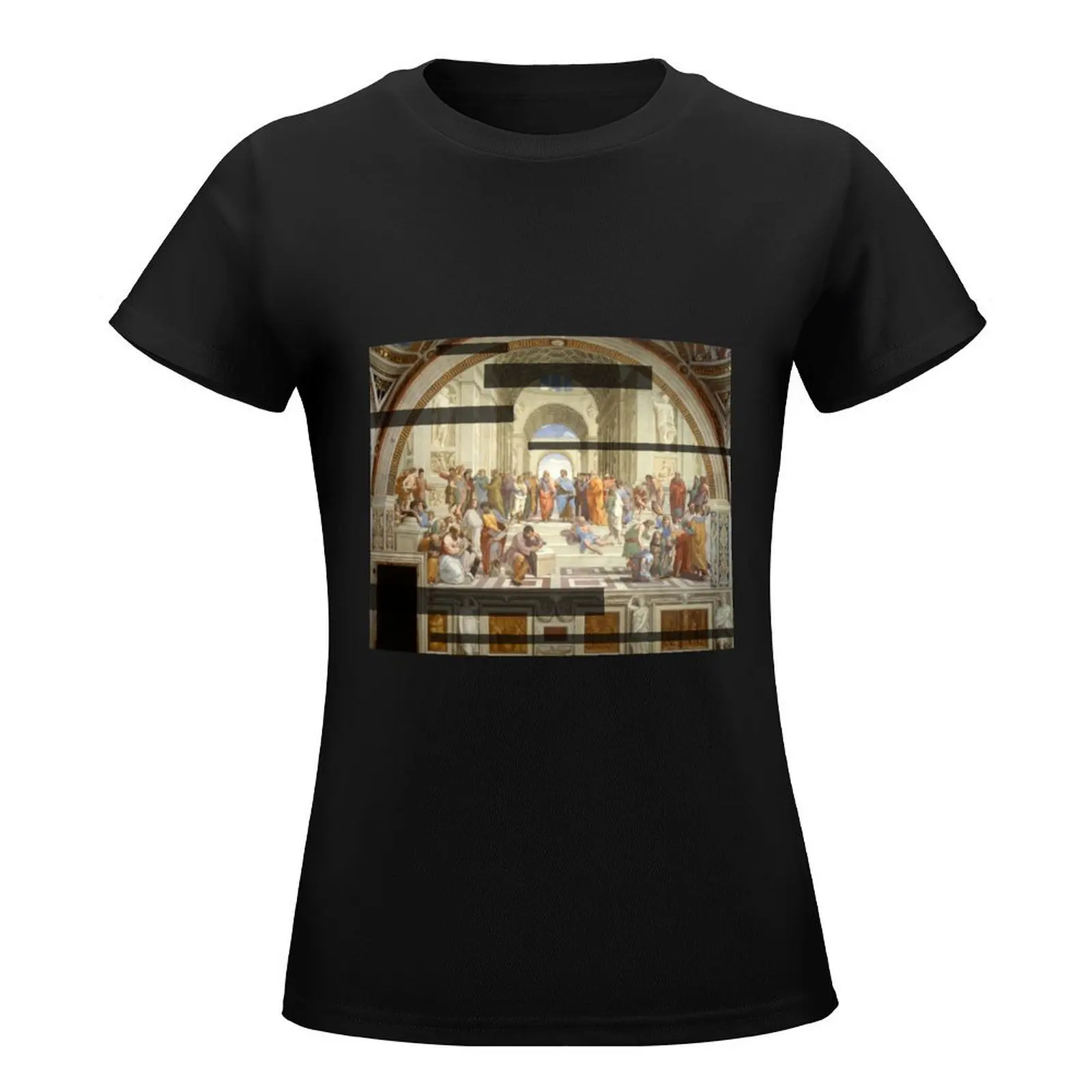 The School of Athens Modernized T-Shirt oversized lady clothes Top Women