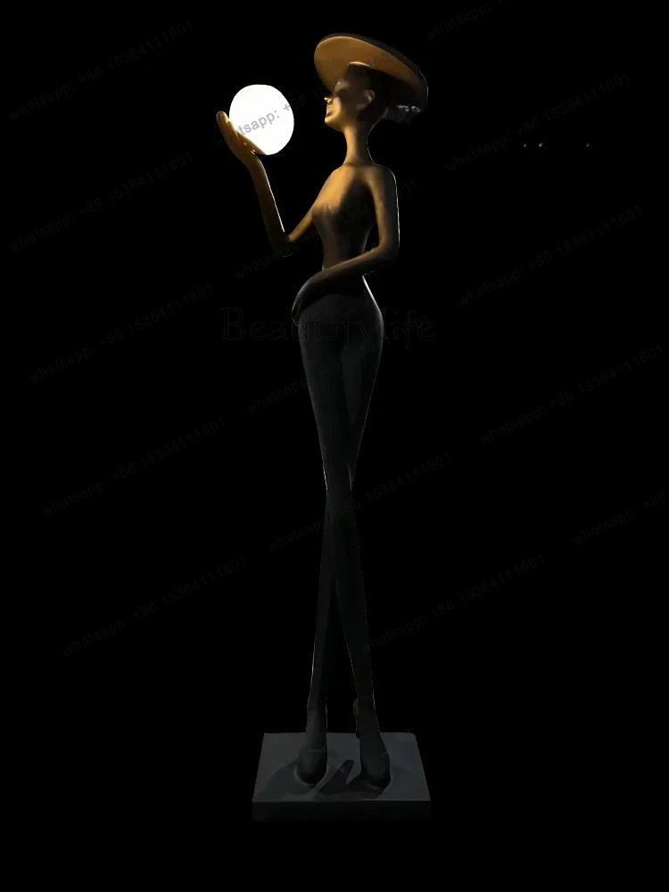 

FGScultura umanoide nordica pavimento creativo palla designer sala espositiva hotel ufficio vendite carattere ornamento stand