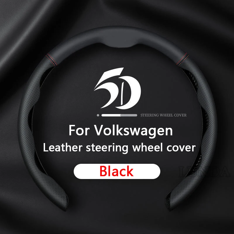 Car Steering Wheel Cover NAPPA leather Booster Cover For Volkswagen VW Golf 7 MK7 Golf 8 Mk8 Tiguan MK2 Polo Jetta MK3 MK4 MK5