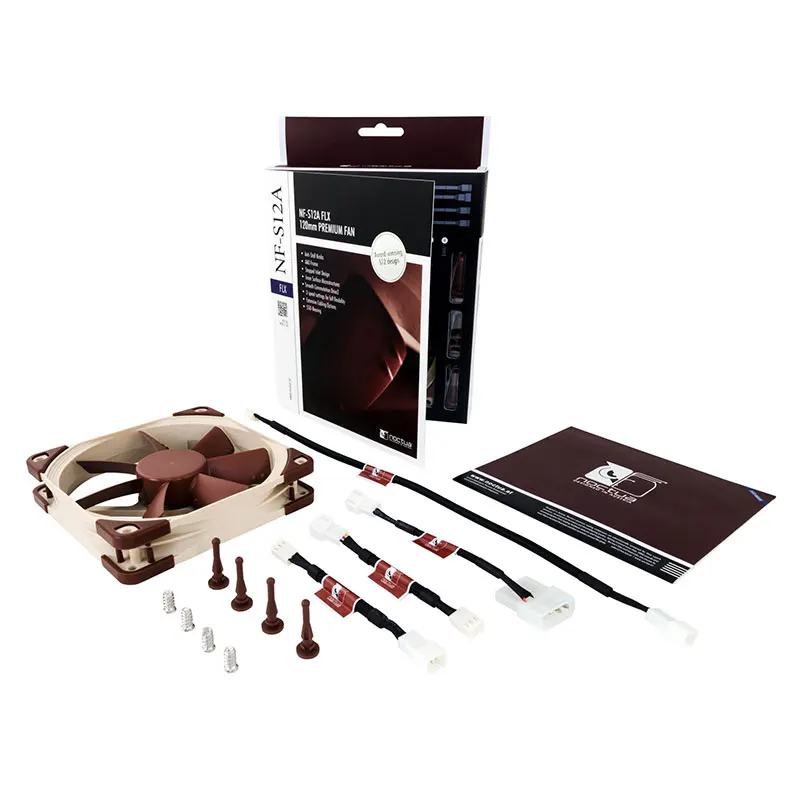 Noctua NF-S12A PWM 3pin Temperature Control Chassis Fan 120X120X25mm Low Noise Adapter AAO Acoustic Optimization