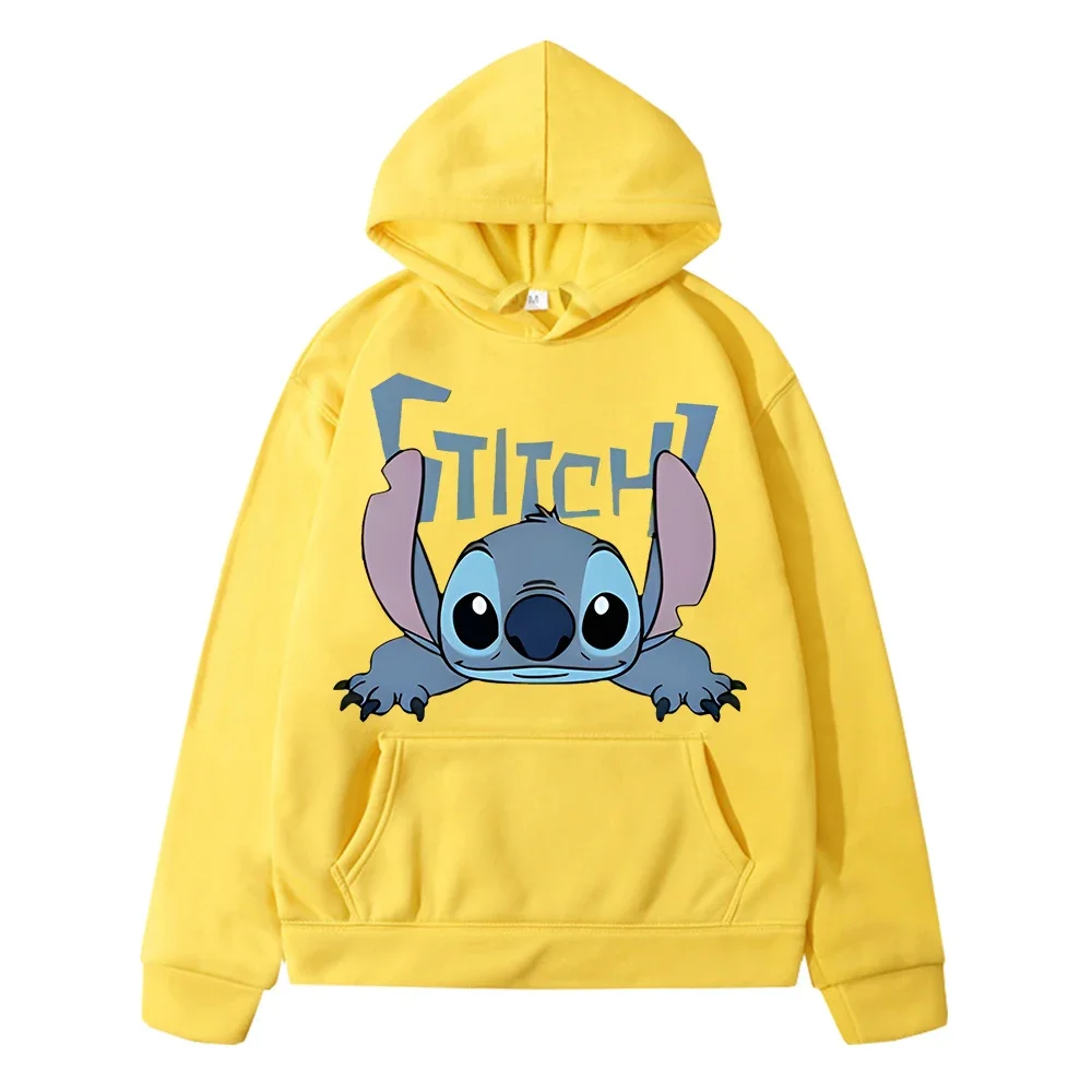 Disney Casual Hoodies Fleece Sweatshirt  boys Pullover y2k sudadera Stitch disney print  Anime hoodie Jacket kids clothes girls