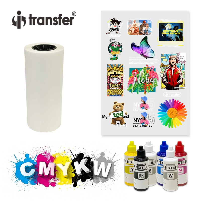 New Top High Quality DTF PET Film 30cmx100m Single Side Matte Transfer Printing Glossy Roll Film Easy Peel Films