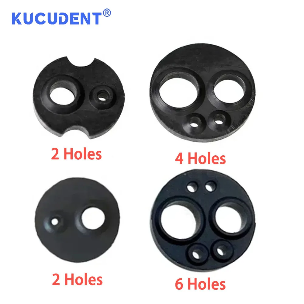 KUCUDENT 10 Pcs Dental Handpiece Gasket Midwest Silicone Tail Pad O-Ring Seal For High And Low Speed Handpiece 2/4/6Holes