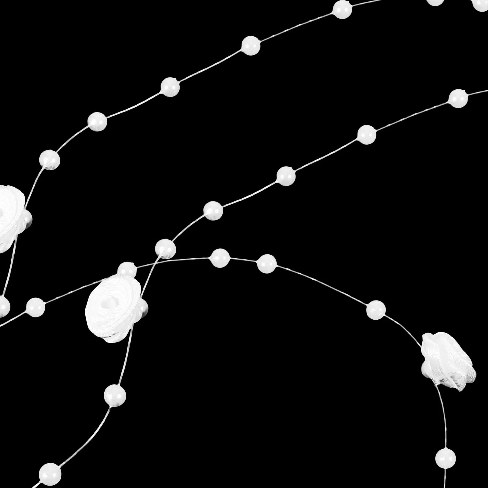 

Rose Decorative Accessories Plastic Craft Ornaments Bracelet White Beaded Strands Travel