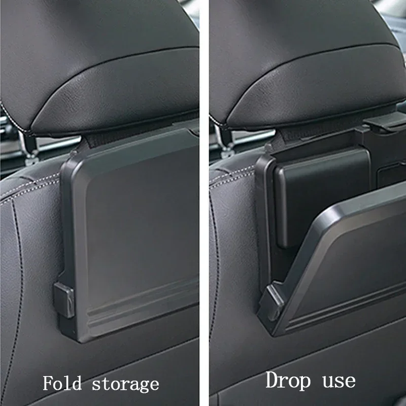 Car Back Seat Food Tray - Foldable Large Capacity Dining Table with Cup Holders Thickened Stable Auto Interior Accessory