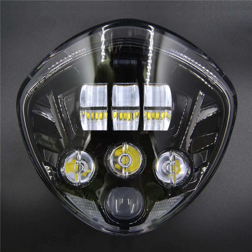 60W LED Motorcycle Headlight 12V Hi&Low IP68 Motorbike Head Lamp for Victory Cruisers Cross Country 2007-2016