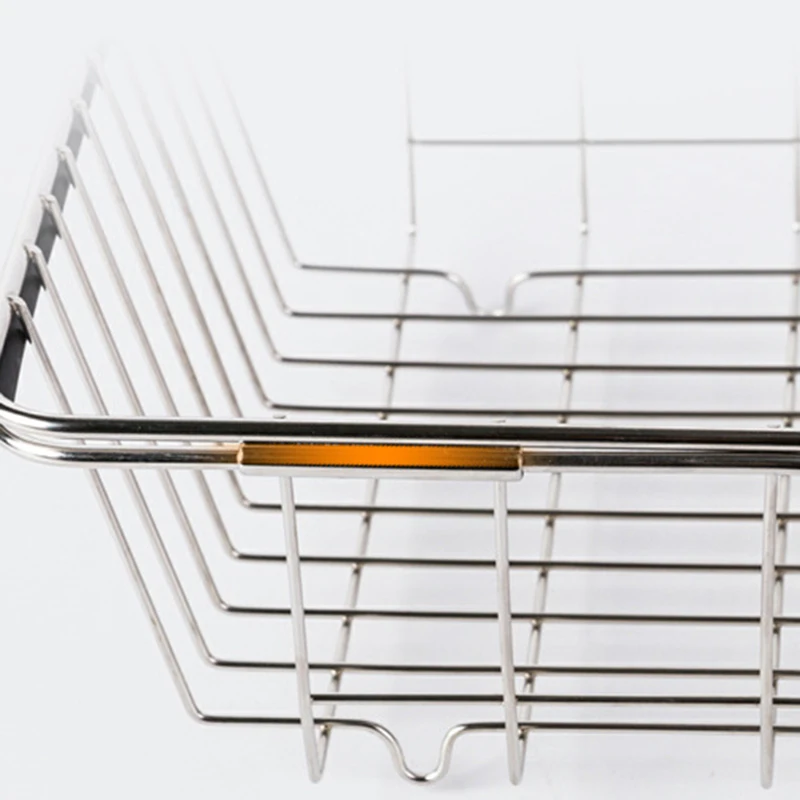 Expandable Dish Drying Rack Over The Sink,Kitchen Stainless Steel Dish Drainer In Sink Or On Counter