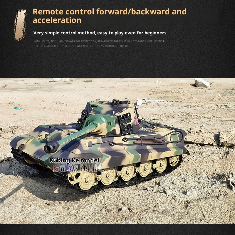 Henglong 3888a Niemiecki Czołg Ciężki Tiger King Henschel RC Strzelający pociskami Model zdalnie sterowany 2.4G Wielofunkcyjny Czołg Zabawka Prezent
