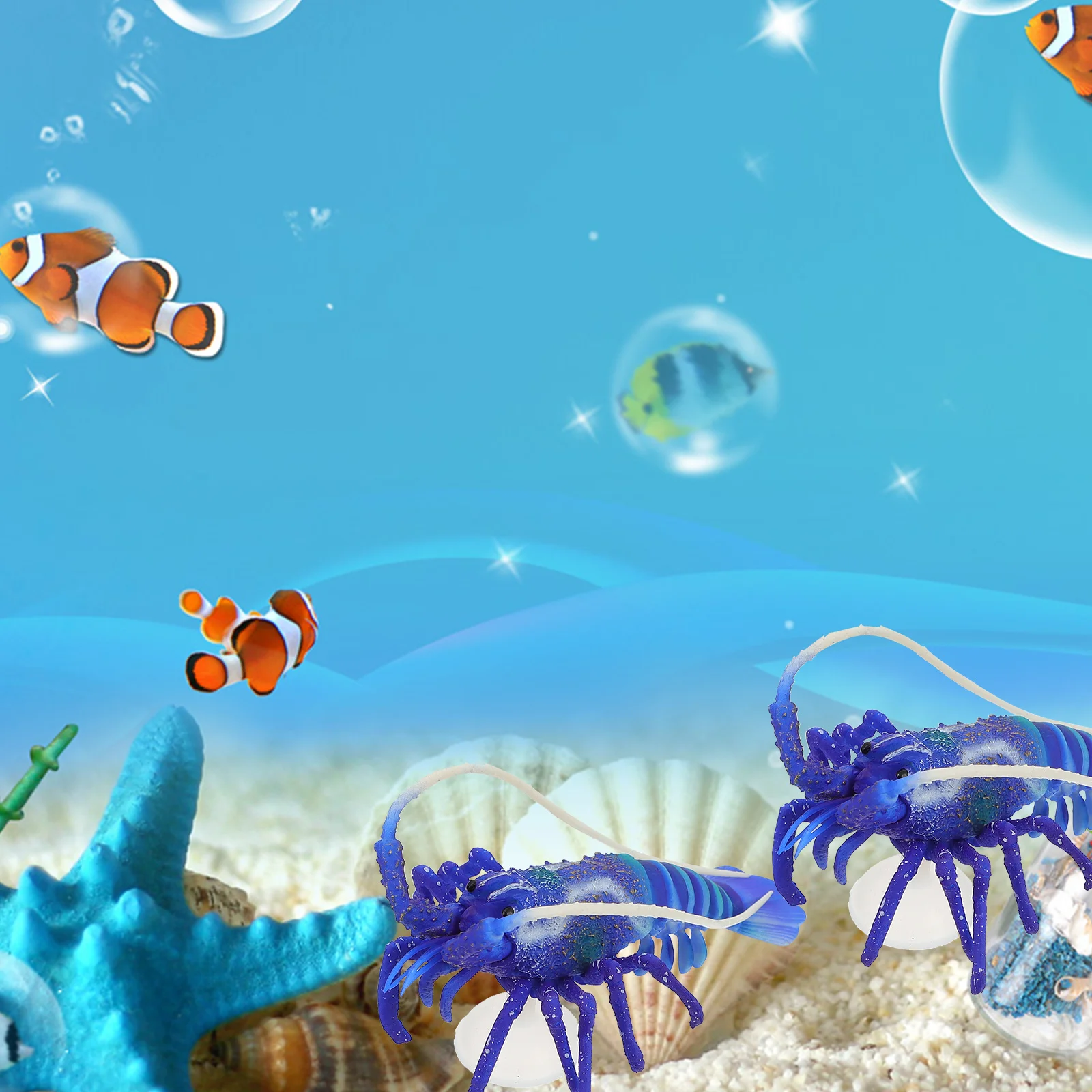 

1Pcs Plastic Lobster Aquarium Decoration Simulation Lifesize Fish Tank Landscaping Natural Ornament