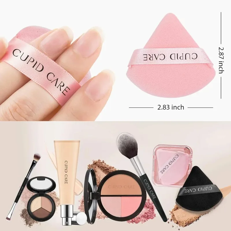 Triangle Powder Puff Setting Powder Puffs for Face Powder Velour Makeup Puff for Loose Powders Skin-Friendly Beauty Makeup Tool