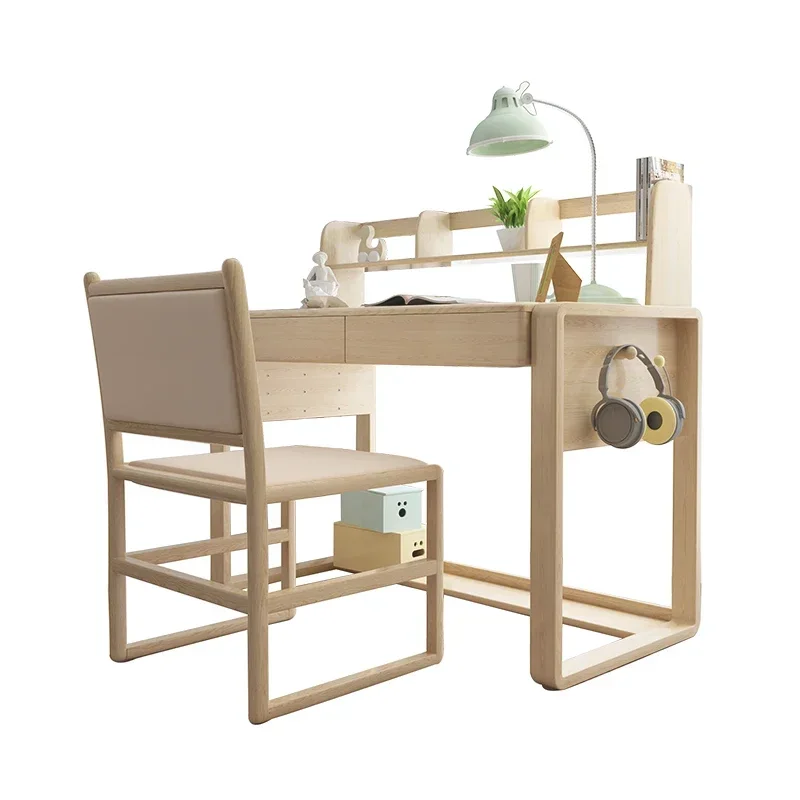 

~Simple Desk with Bookshelf Drawer Computer Desk School Desk and Chair Home Bedroom Study