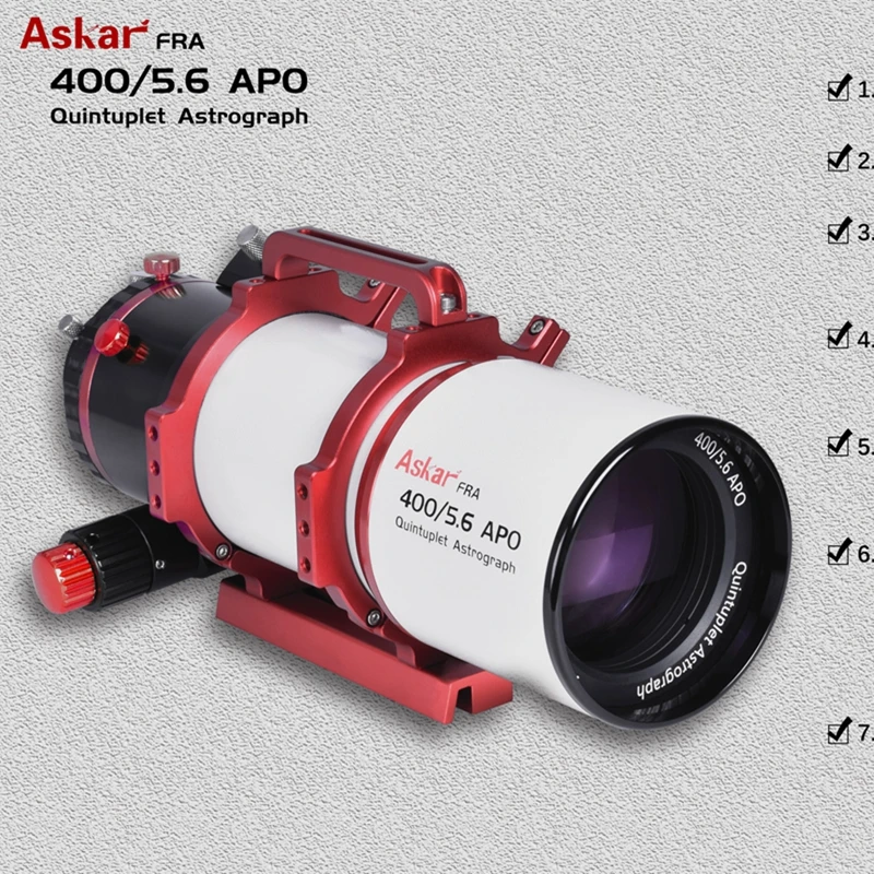 

Sharpstar Askar 400/F5.6 Apo Astrograph Fotografische Ster Lens 72Q Ed Lense Askar FRA400 / Askar Fra 400/f5.6