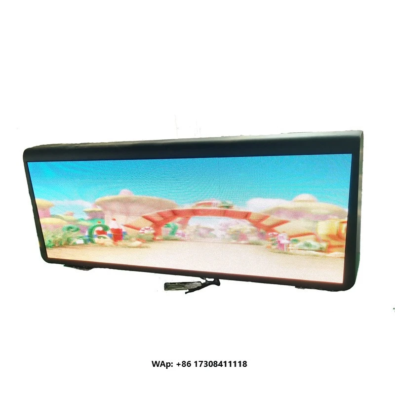 Double Sided Waterproof Car Display Banner P2.5 P3 P4 P5 Wireless Taxi Taxi Light Emitting Diode Ceiling Light Display