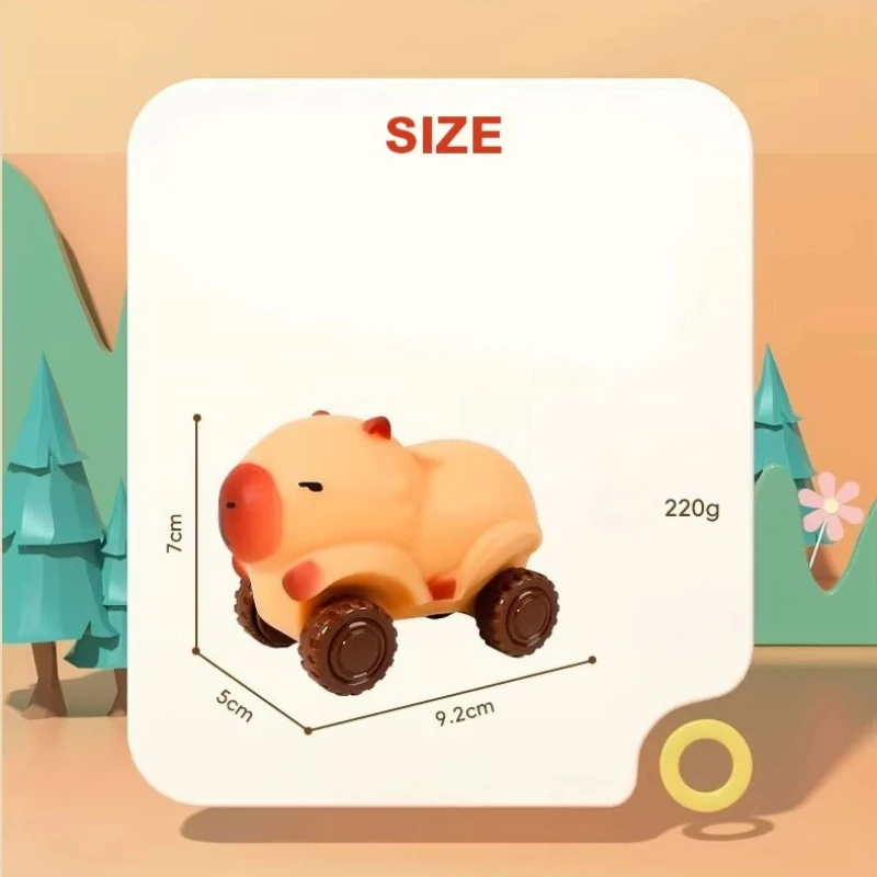 รถคาปิบาราแปลงร่าง TPR บีบและดึงคลายเครียด ของเล่นเด็ก รถแปลงร่างยืดได้ บีบคลายความเครียด รถแรลลี่บีบเล่น