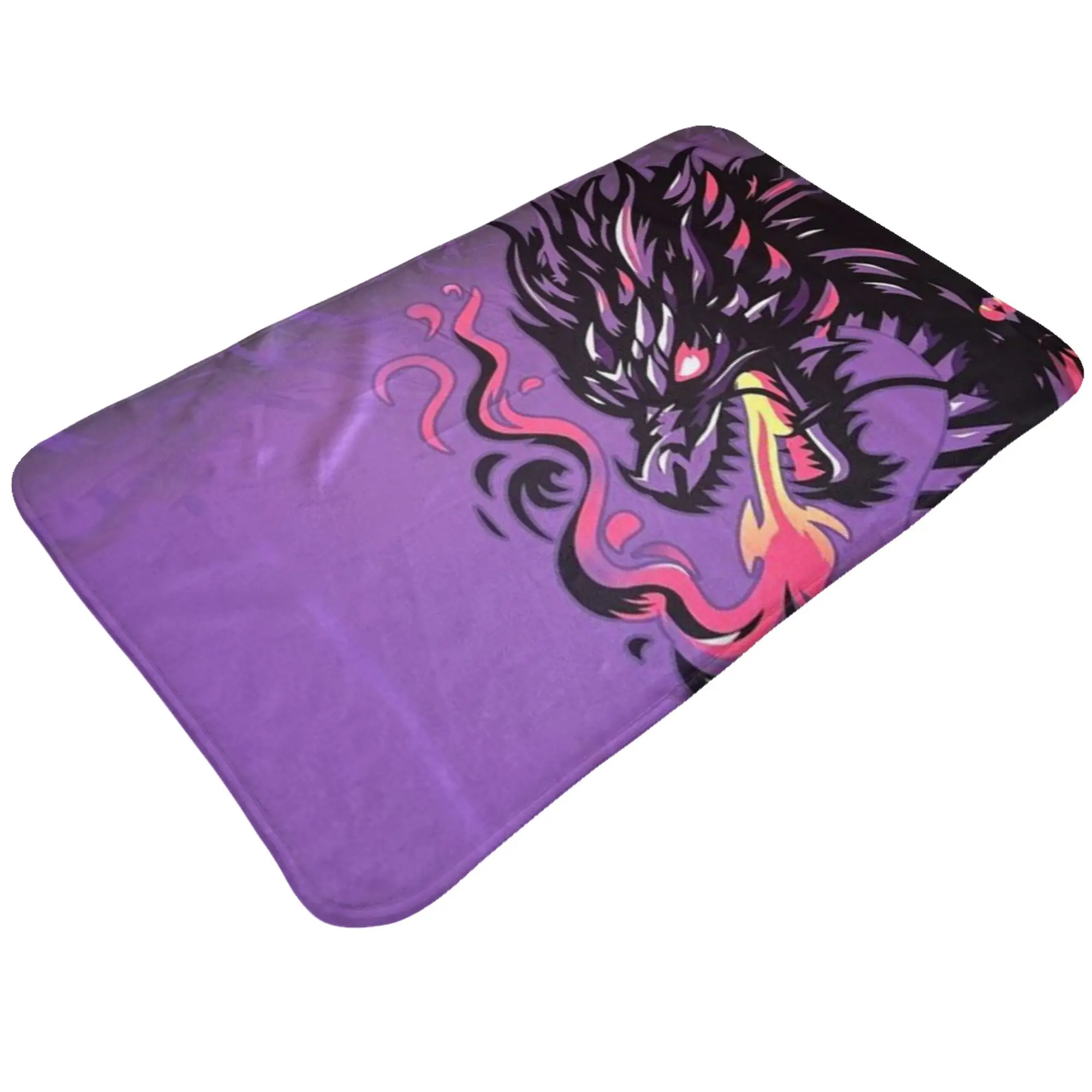 Purple Black Dragon Fantasy Art Anti-Slip Doormat Kitchen Mat  Floor Indoor Home Decorative
