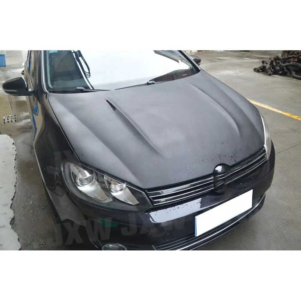 

Real Carbon Fiber Front Engine Hood Air Vent Cover for Volkswagen VW Golf 6 VI MK6 GTI R20 2010-2013 FRP Bonnet Cap