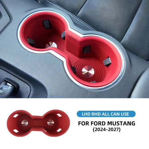 Центральное хранилище для Ford Mustang S650 GT Dark Horse EcoBoost 2024 2025 2026 2027 Автомобильный силиконовый нескользящий центральный подстаканник