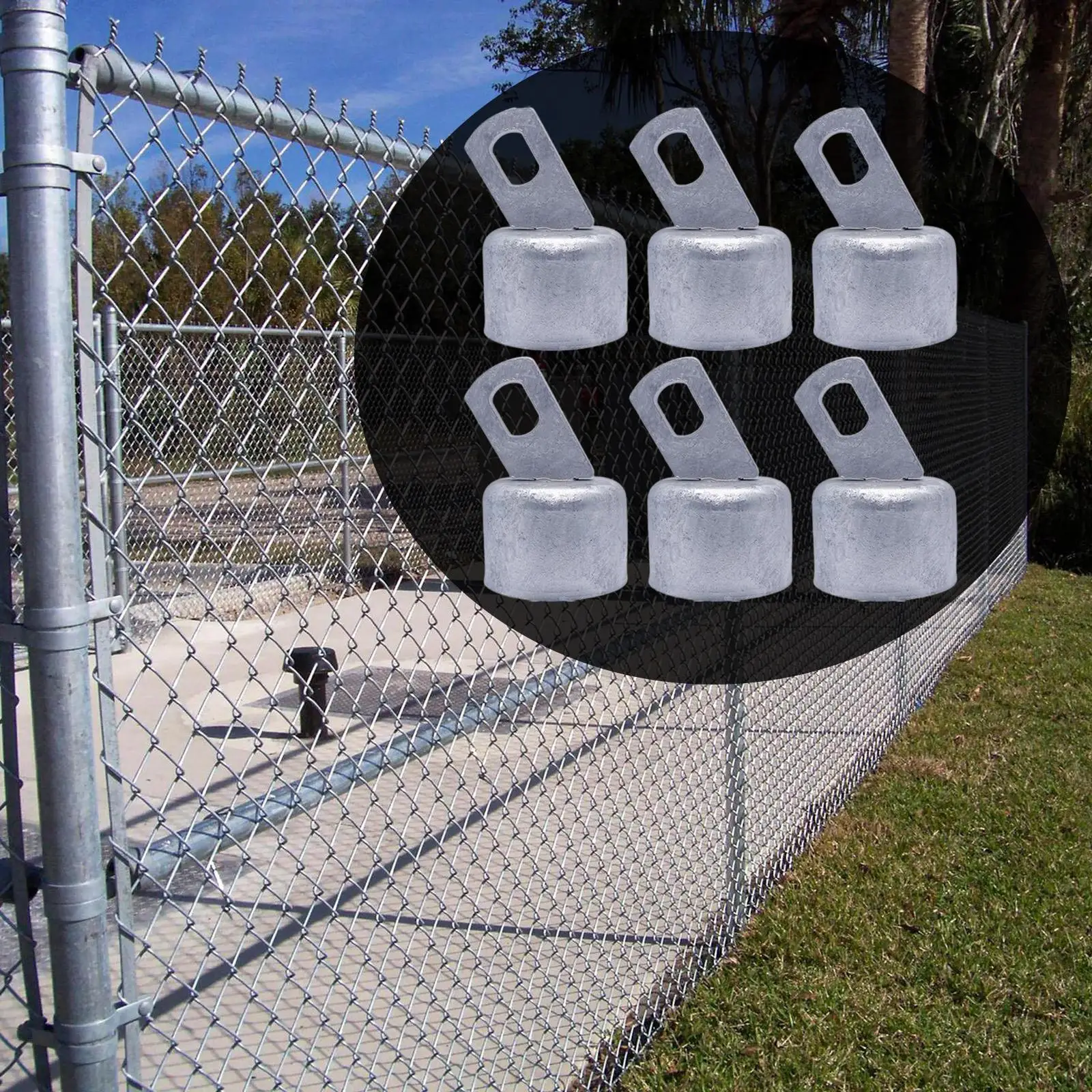 Chain connection fence Rail End Cap Top Rail End Multi -use Easy Installation