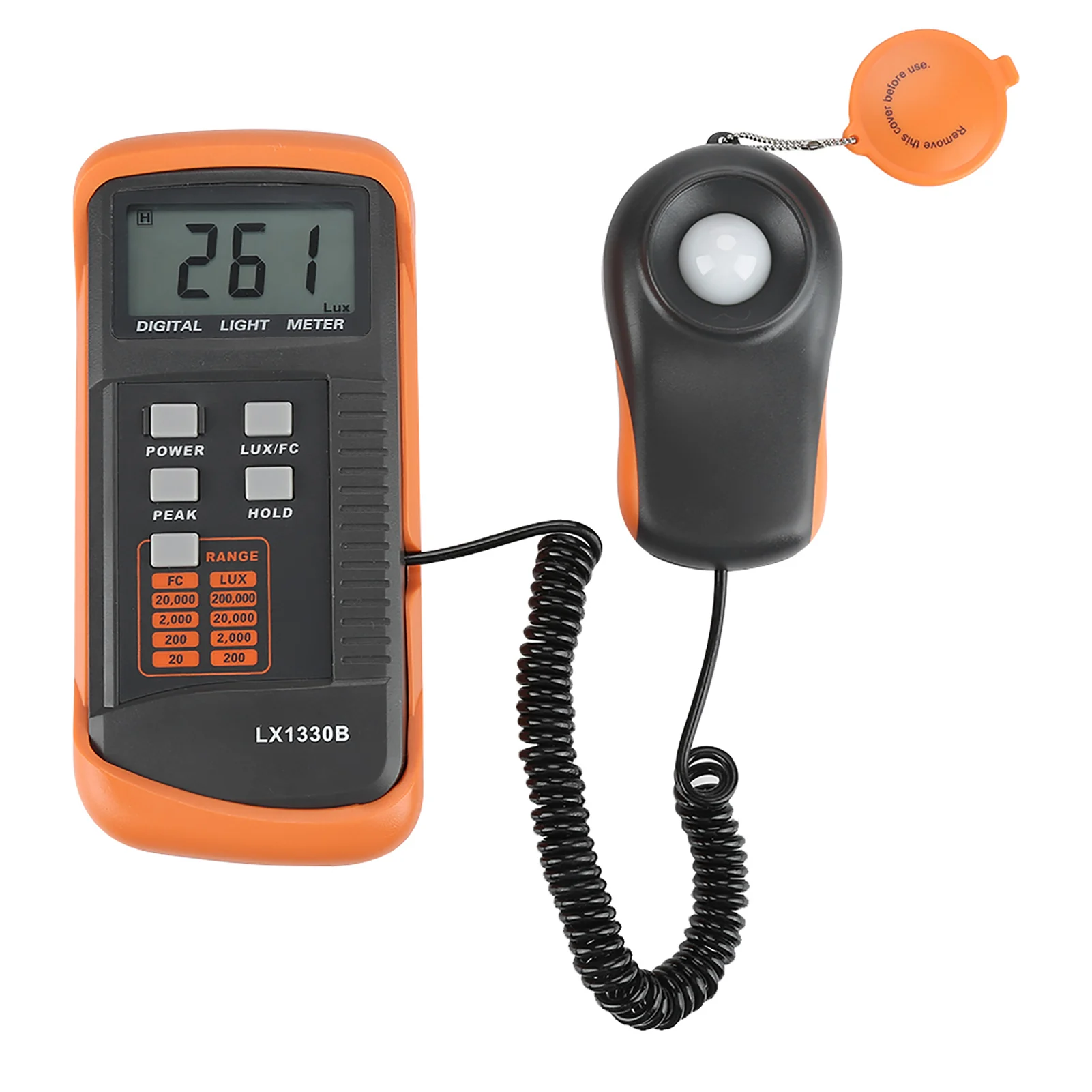 LX1330B Digital Luxmeter LCD Display Light Meter 0-200,000 Lux Testing Illuminometer