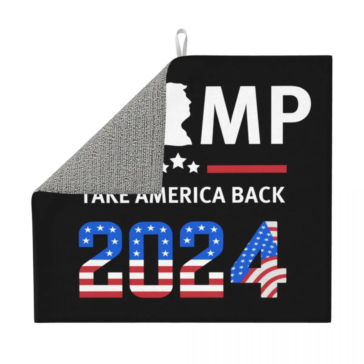 Custom US America Back Dish Drying Mats for Kitchen Fast Dry Absorbent Trump 2024 Microfiber Dishes Drainer Pad