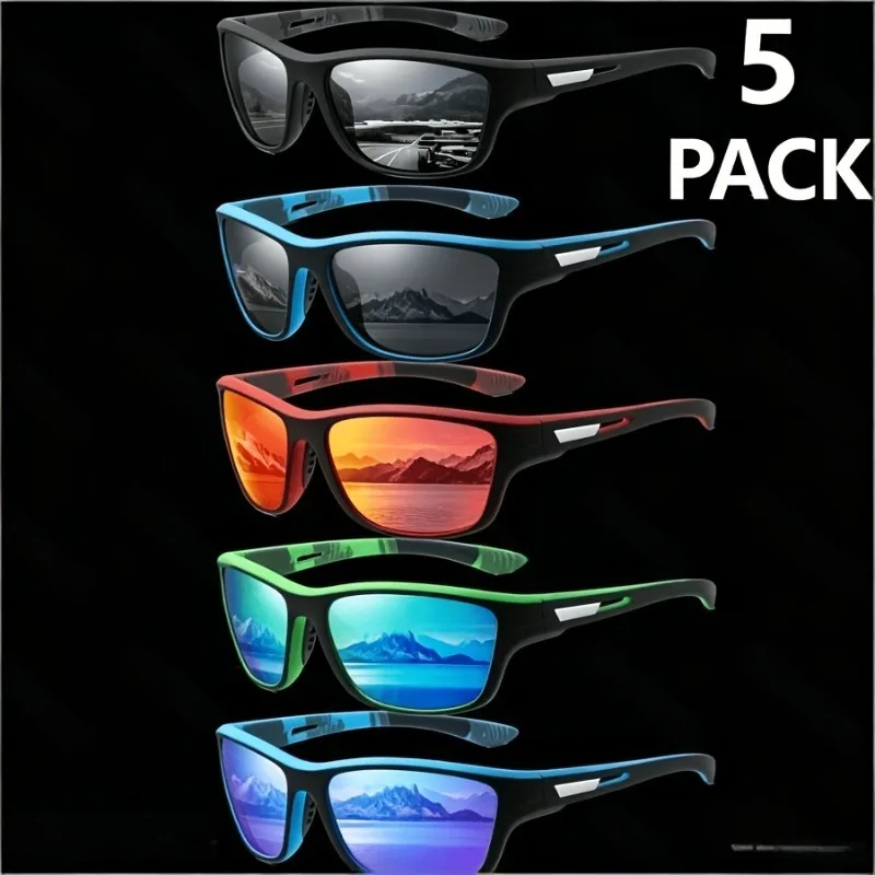 5pcs New Fashionable Outdoor Activity UV Protective Goggles, Lightweight and Comfortable Driving Goggles