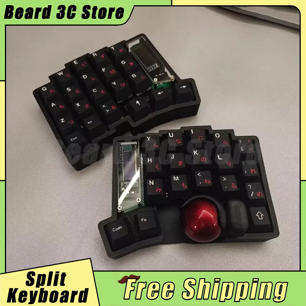 Split Keyboard Kit Trackball 39/47/59 Layout Prog Rammable Vial Key Custom Ergonomics RGB Hot Plug Split Keyboard PC Gamer Gifts