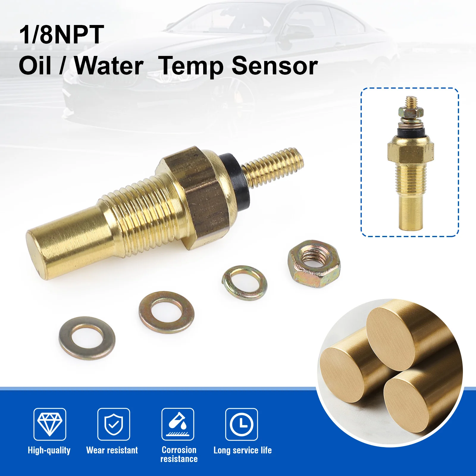Sensor de temperatura eléctrico Universal 1/8 NPT para agua/aceite, 0 - 300f Transmisor emisor al por mayor Unidad de envío Descuento Venta caliente