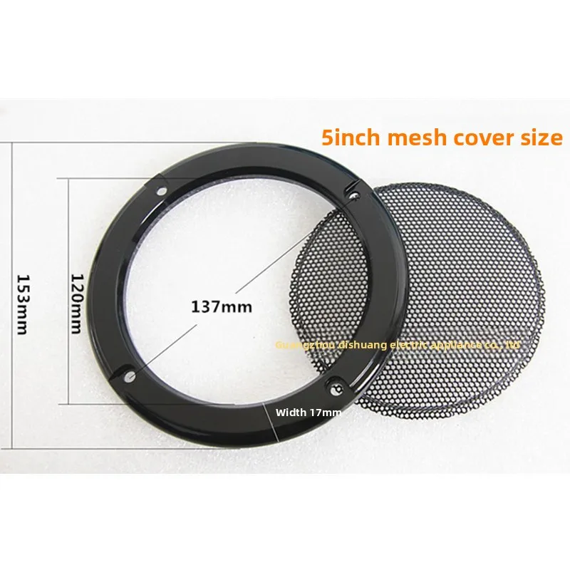 MW Audio, set van 2 luidsprekerroosters, 4"/5"/6,5"/8"/10", beschermhoes voor subwoofer met decoratieve ring voor in de auto.