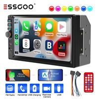 ESSGOO 7 Inch Carplay/Android Auto Double 2 DIN Car Stereo Stereo Head Unit Radio AUX FM USB Multimedia MP5 Player