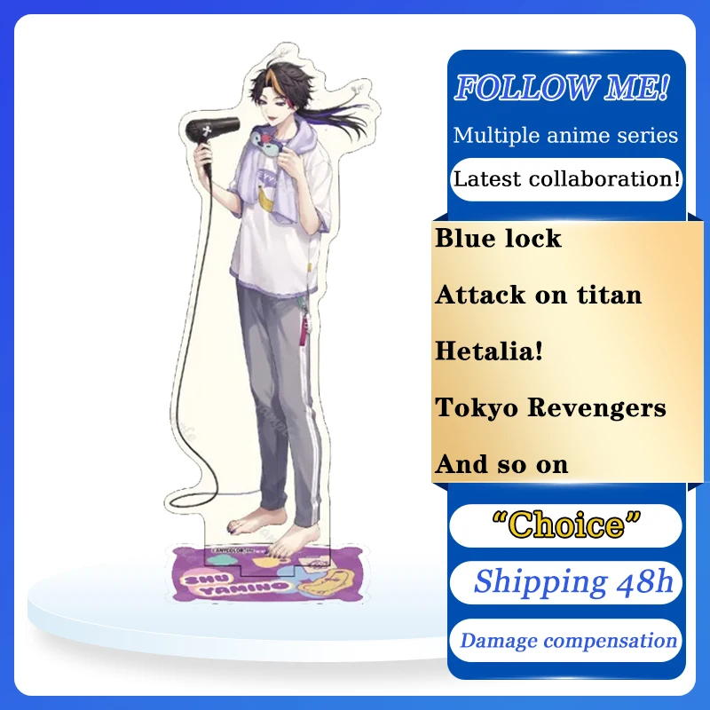 

NIJISANJI Luxiem Nightwear Party Theme Coffee Shop Acrylic Stand Virtual Anchor Shu Model Plate Ovx Key Ring Choice Toy for Luca