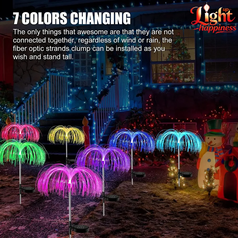 Solar Jellyfish Lights Outdoor Waterproof LED Garden Lights Decorative Lights For Garden Pathway Lawn Yard Outside Decoration