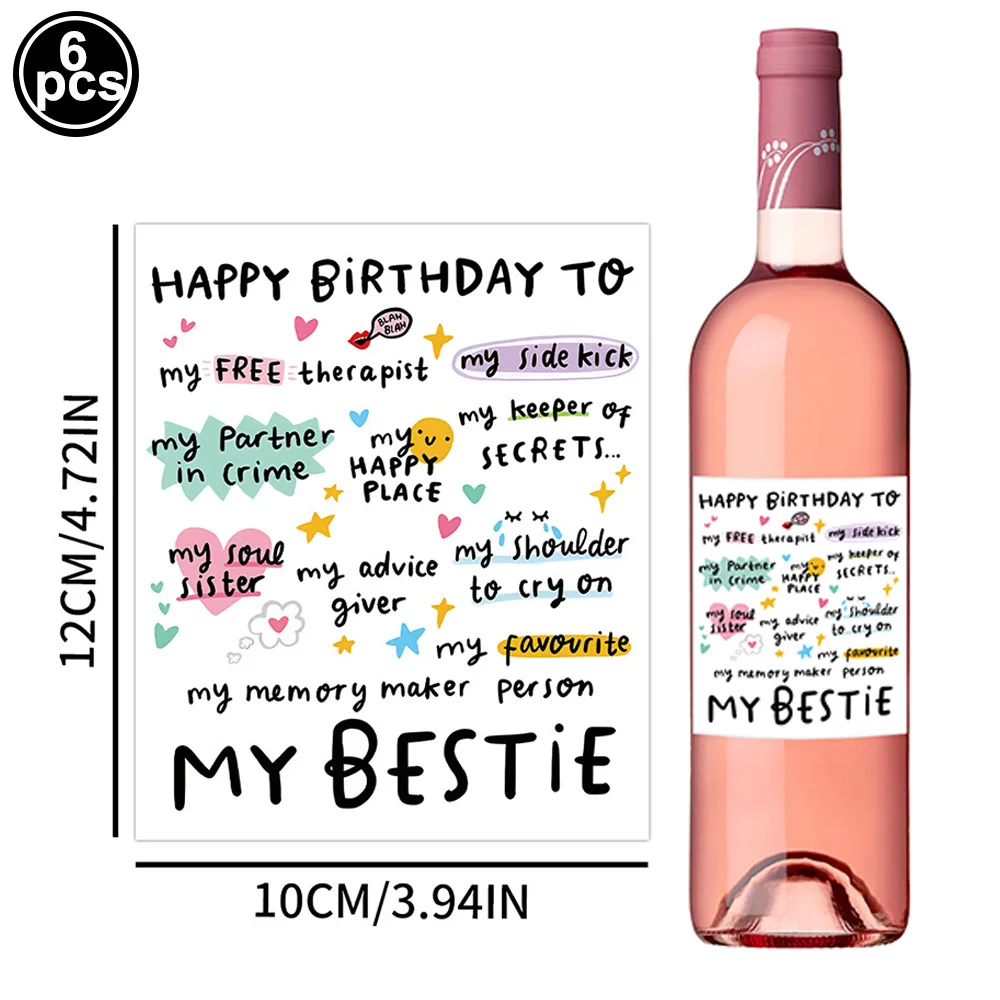 Birthday Wine Labels Cheers to 30 40 50 60 Years Happy Birthday Bottle Label Stickers Latex Balloon Women Men Party Decorations