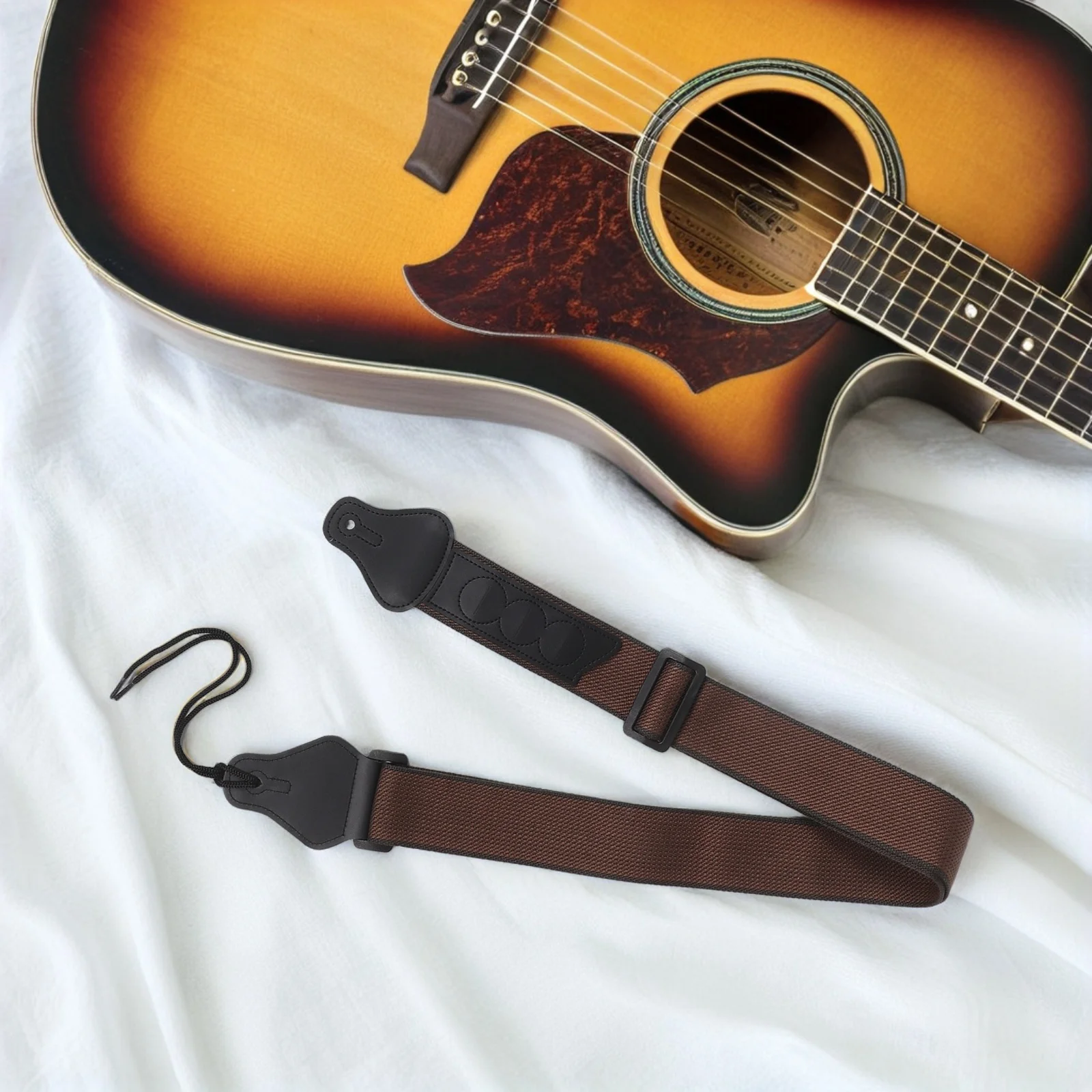 2 шт. гитарный ремень, регулируемый многофункциональный хлопковый держатель для медиатора для акустической электрической бас-гитары, аксессуары для классической гитары