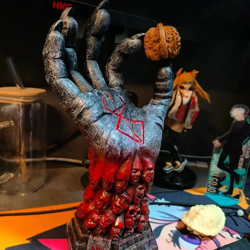 أنيمي Berserk الشكل Berserk يد الله الشكل الشيطان اليد Berserk جمع نموذج دمية لعبة الراتنج الشكل للطفل هدية عيد ميلاد