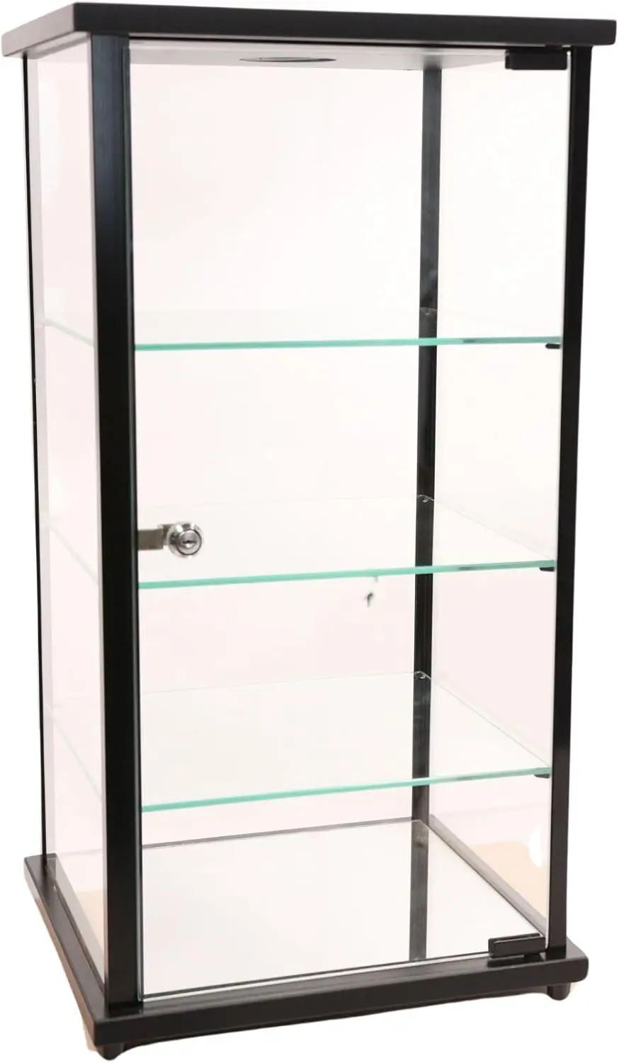 

Lighted Glass Countertop Display Case - 27" H x 12" D x 14" L - with Locking Front