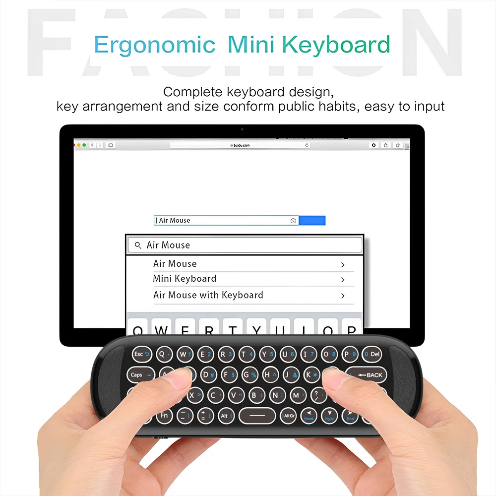 MRSVI W1 PLUS Air Mouse Remote Control 2.4G RF Wireless Mini Keyboard Gyroscope Keyboard Sense Anti-loss IR for Android TV Box