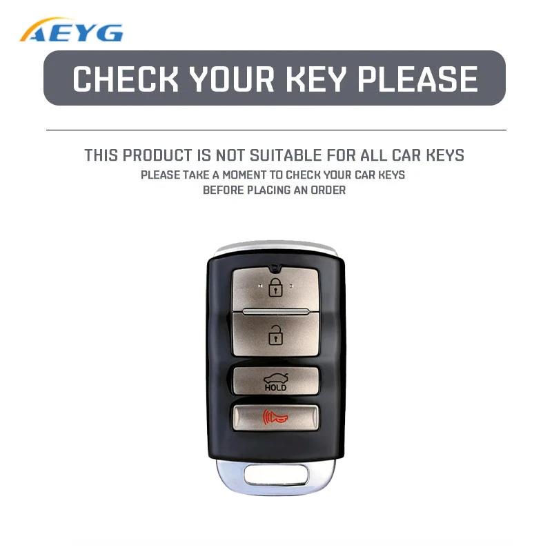 4 Button Car Key Cover Case Smart Remote Fob Protective Shell For KIA Cadenza Sorento Lock Unlock Trunk Hold Panic Key Holder