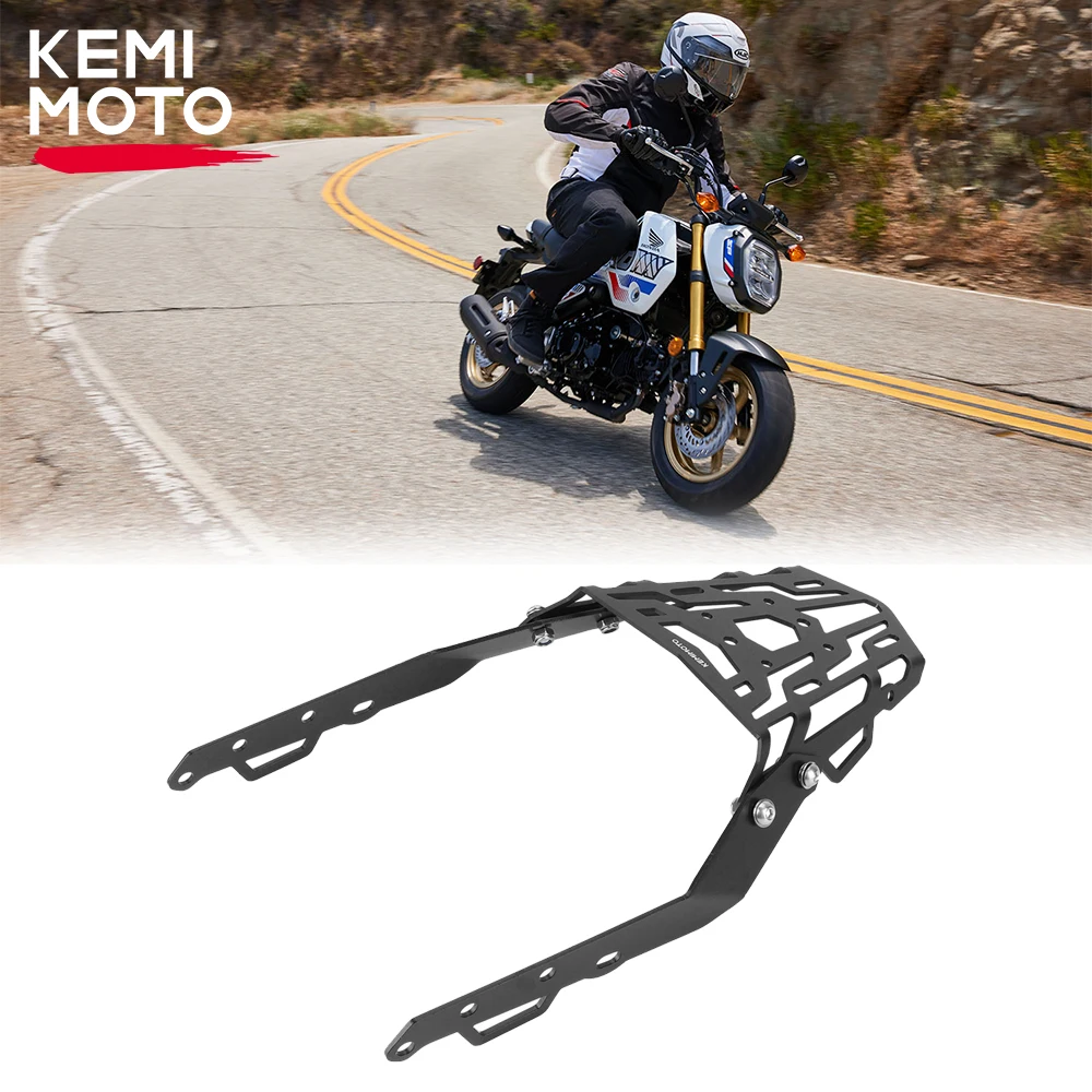 

For Honda Grom 2023 Rear Luggage Rack KEMiMOTO Motorcycle Parts Luggages Storage Racks Bracket Provide Enough Space Frames 2022