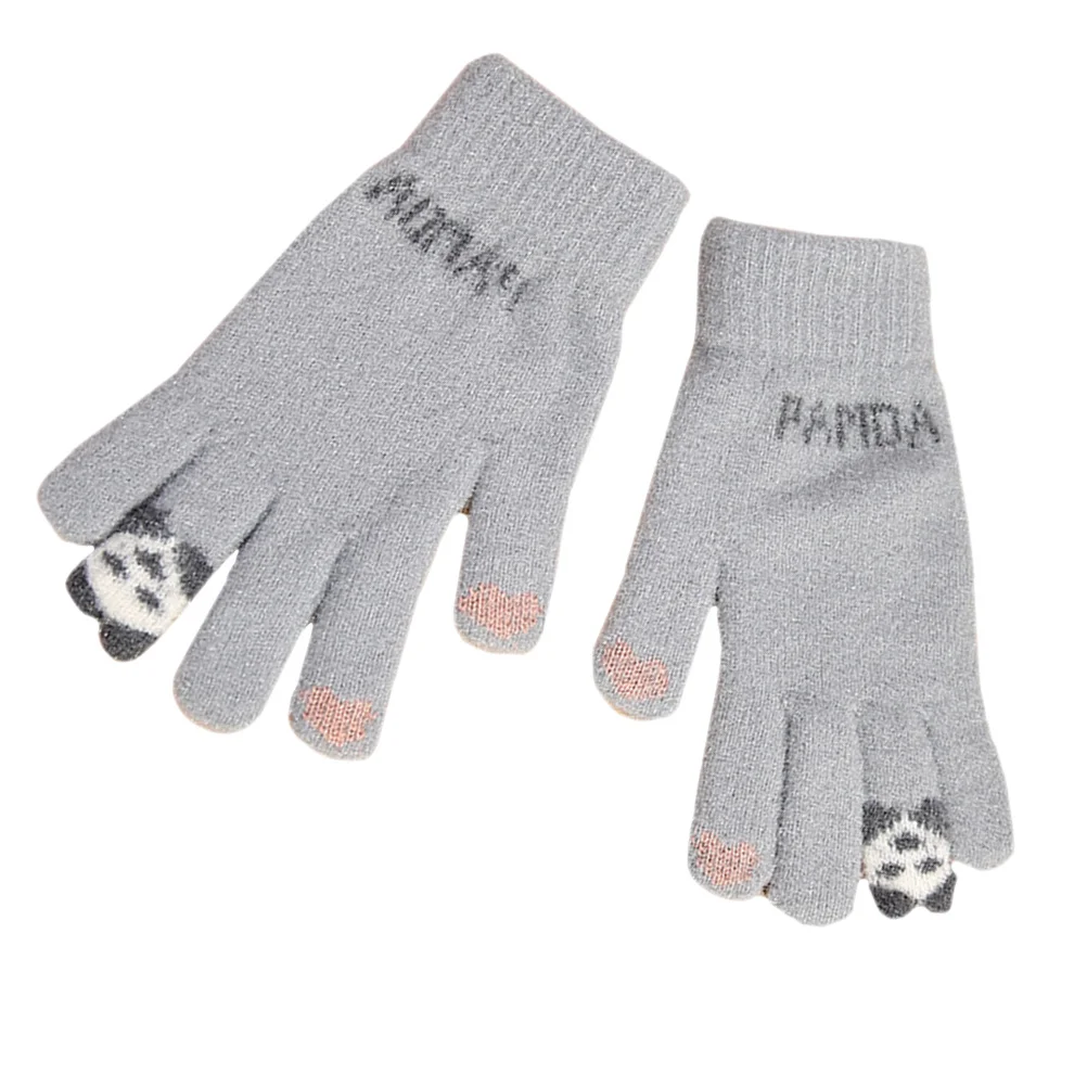 

1Pair Winter Mitts Women Knitted Gloves Touch Screen Durable Comfortable Cold Weather Protection Women Gloves Winter Mitts