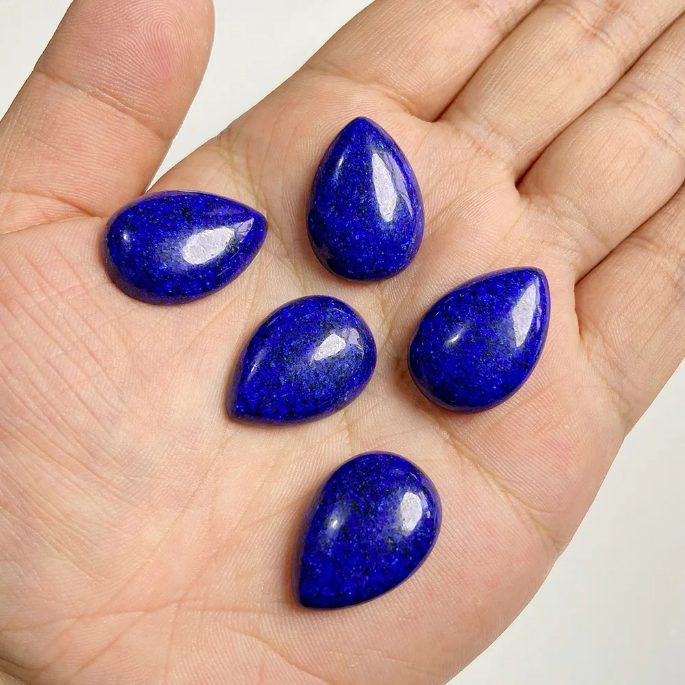 Natural Stone Lapis Lazuli Cabochons Water Drop Shape Stone Cabochon Yoga Energy Healing Cabochon for Jewelry Making Needlework