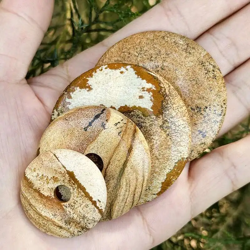 الصورة الطبيعية جاسبر دونت خواتم حجر الخرز ل عقد دي اي واي سوار قلادة صنع المجوهرات الخرز 1 قطعة 30 مللي متر 40 مللي متر 50 مللي متر