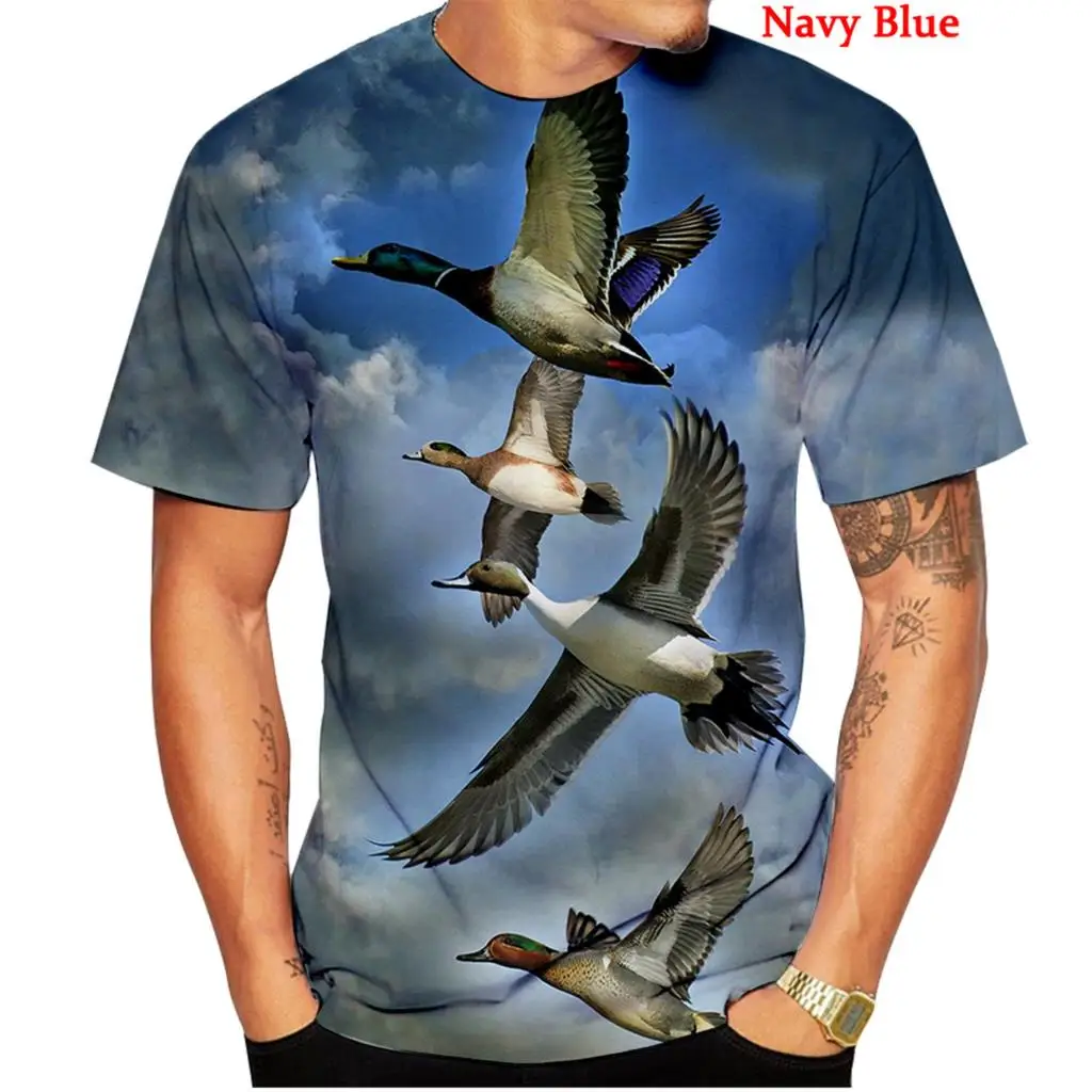 Sommer neue Tier wilde Gans 3D-Druck T-Shirts Männer Frauen Kurzarm T-Shirt übergroße Harajuku y2k T-Shirts Tops Kinder kleidung