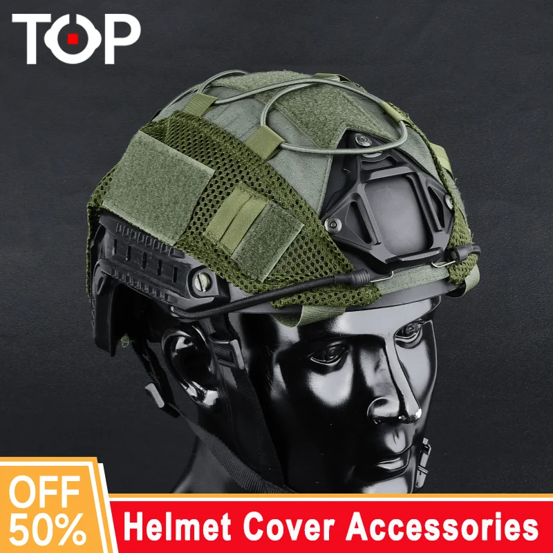 Tactical Fast Helmet Protective Cover Nylon Fabric Material Lightweight Fast Helmet Accessories Camouflage Protective Cover