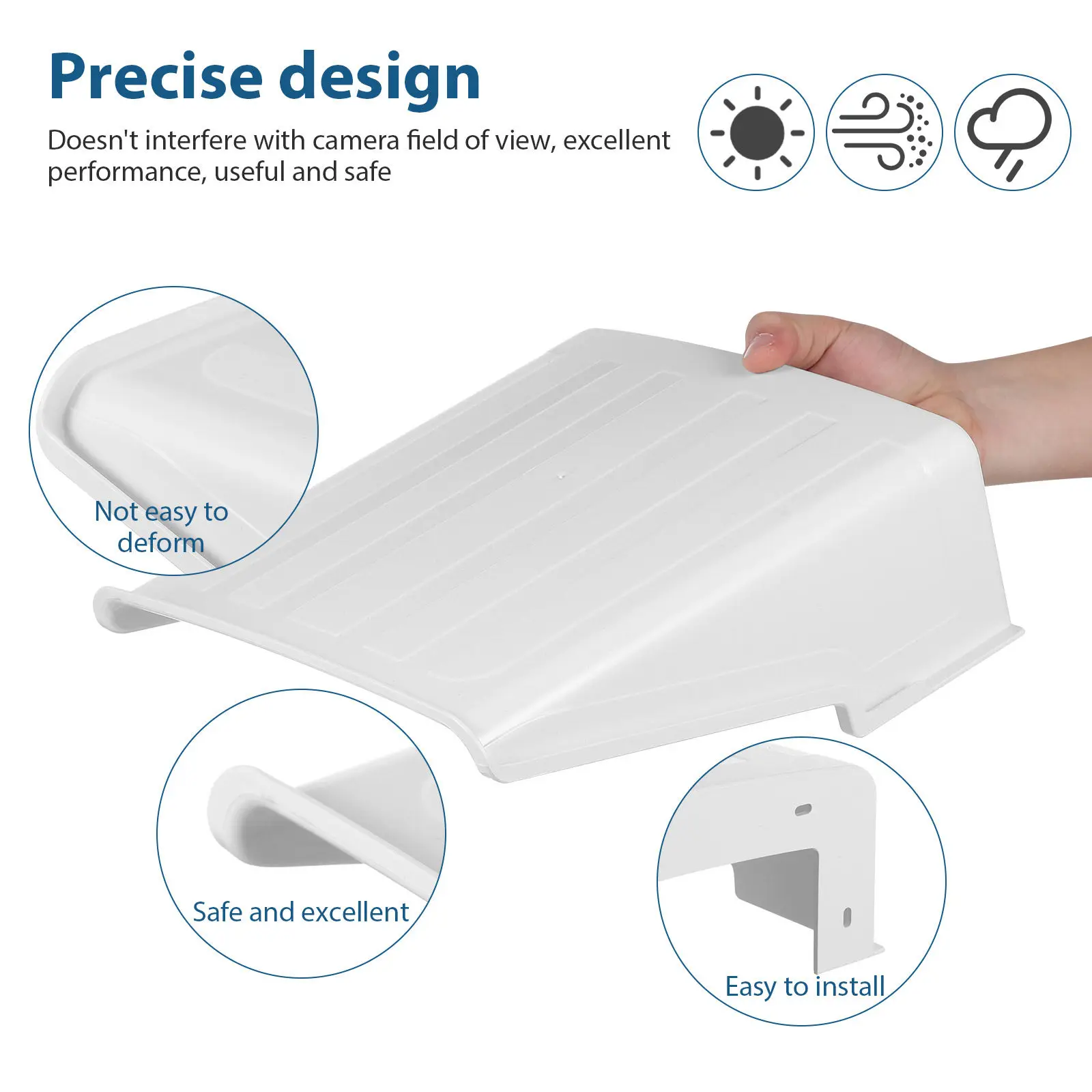 Outdoor Security Camera Cover 3 Pack Weatherproof Rain UV Sun Shield Universal for Bullet Dome Cameras