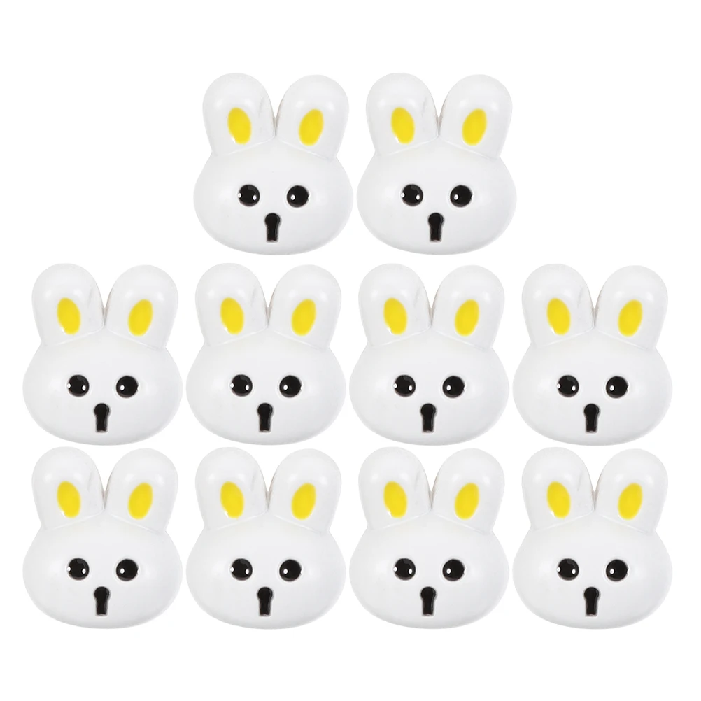 

10Pcs Resin Bunny Buttons Rabbit Animal DIY Sewing Buttons Decorative for Kids Clothing Craft Projects Shirts Coats