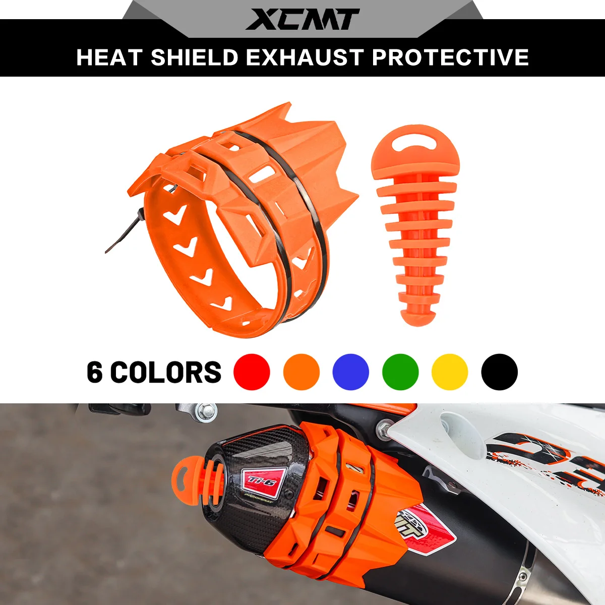 Motorcycle Exhaust Muffler Protector Cover Exhaust Pipe Plug Set For KTM Yamaha Husqvarna Dirt Pit Bike MOTO Accessories