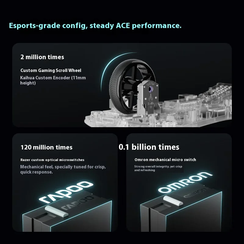 Rapoo VT0/VT0 MAX ماوس لاسلكي مزدوج الوضع ماوس 8000 هرتز معدل التجديف Paw3950/Paw3398 ماوس ألعاب خفيف الوزن ملحقات الكمبيوتر