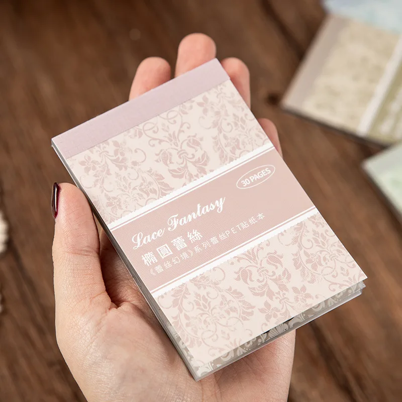 كتاب ملصقات PET، سلسلة خيال من الدانتيل، مادة كتيب إبداعية راقية، مذكرة الموت العتيقة #3