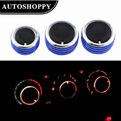 Car Air Condition Knob Aluminum Alloy Button for Volkswagen VW Golf5 MK5 Jetta Tiguan Touran Passa TB6 B7 3C forSkoda Octavia A5